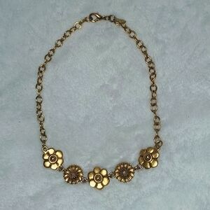 VTG Express Gold Tone Sunflower Necklace